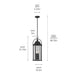 Kichler 49718 Harbor Row 4-lt 11" Outdoor Pendant