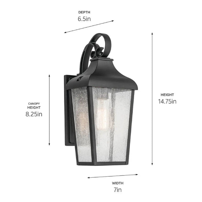 Kichler 49735 Forestdale 1-lt 15" Tall Outdoor Wall Light