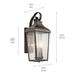 Kichler 49736 Forestdale 2-lt 19" Tall Outdoor Wall Light