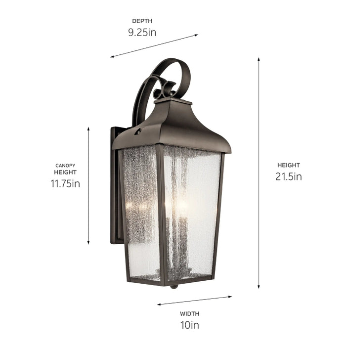 Kichler 49737 Forestdale 2-lt 22" Tall Outdoor Wall Light
