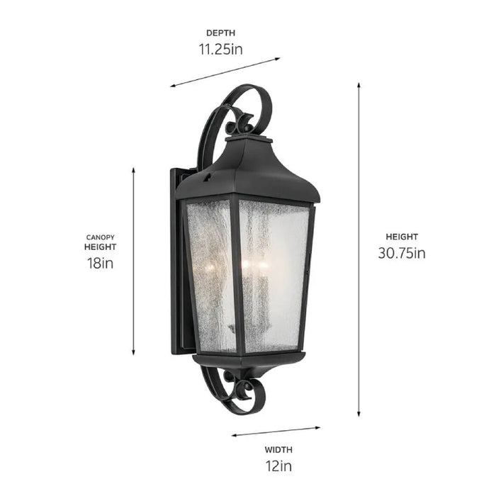 Kichler 49738 Forestdale 3-lt 31" Tall Outdoor Wall Light