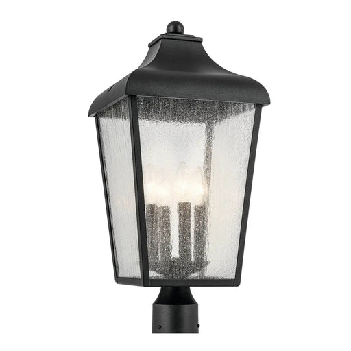 Kichler 49739 Forestdale 4-lt 22" Tall Outdoor Post Mount - Textured Black