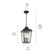 Kichler 49740 Forestdale 4-lt 10" Outdoor Pendant