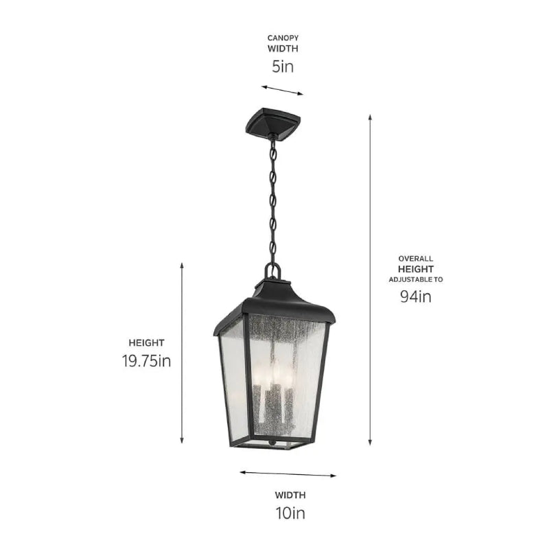 Kichler 49740 Forestdale 4-lt 10" Outdoor Pendant