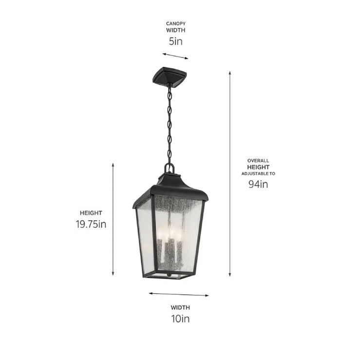 Kichler 49740 Forestdale 4-lt 10" Outdoor Pendant