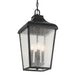 Kichler 49740 Forestdale 4-lt 10" Outdoor Pendant - Textured Black
