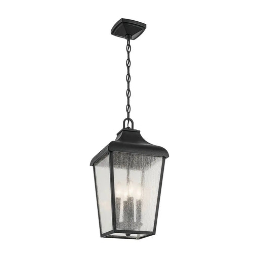Kichler 49740 Forestdale 4-lt 10" Outdoor Pendant - Textured Black