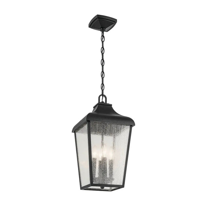 Kichler 49740 Forestdale 4-lt 10" Outdoor Pendant - Textured Black