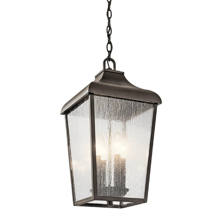 Kichler 49740 Forestdale 4-lt 10" Outdoor Pendant - Olde Bronze