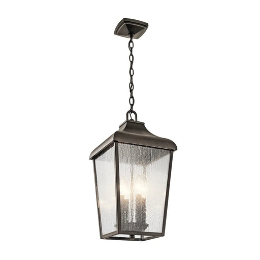 Kichler 49740 Forestdale 4-lt 10" Outdoor Pendant - Olde Bronze