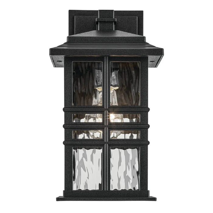 Kichler 49829 Beacon Square 1-lt 12" Tall Outdoor Wall Light - Textured Black