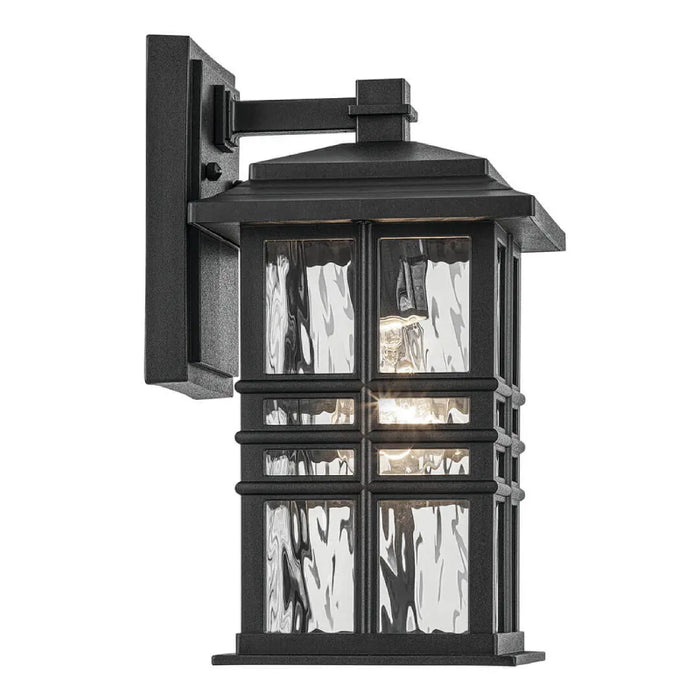 Kichler 49829 Beacon Square 1-lt 12" Tall Outdoor Wall Light - Textured Black