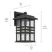 Kichler 49830 Beacon Square 1-lt 14" Tall Outdoor Wall Light