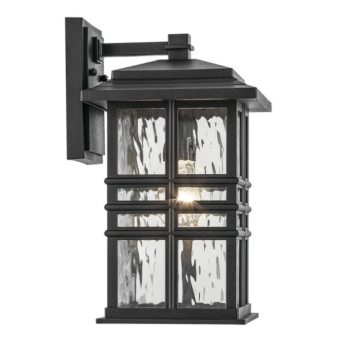 Kichler 49830 Beacon Square 1-lt 14" Tall Outdoor Wall Light - Textured Black