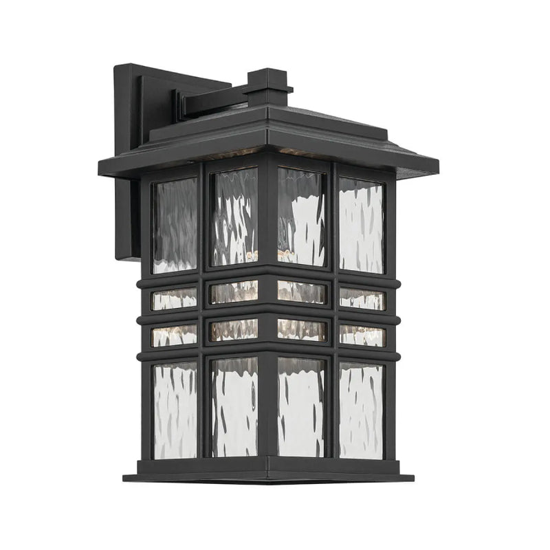 Kichler 49830 Beacon Square 1-lt 14" Tall Outdoor Wall Light - Textured Black