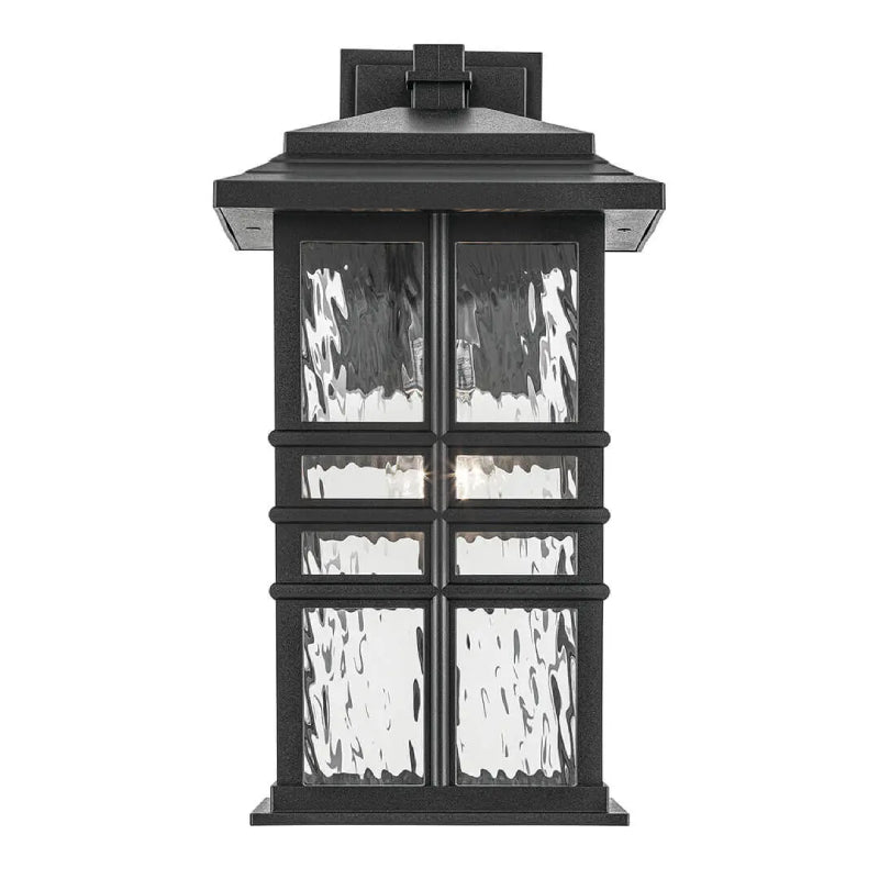 Kichler 49831 Beacon Square 1-lt 18" Tall Outdoor Wall Light - Textured Black