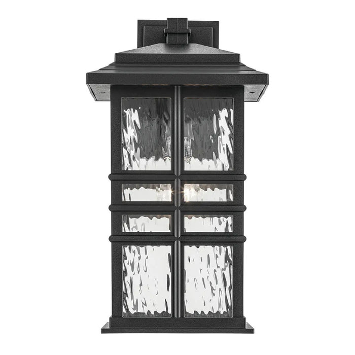 Kichler 49831 Beacon Square 1-lt 18" Tall Outdoor Wall Light - Textured Black