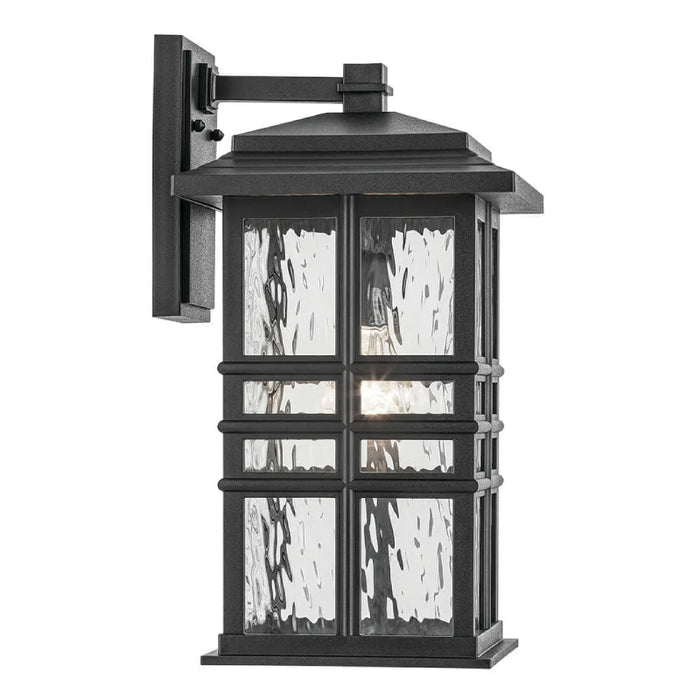 Kichler 49831 Beacon Square 1-lt 18" Tall Outdoor Wall Light - Textured Black