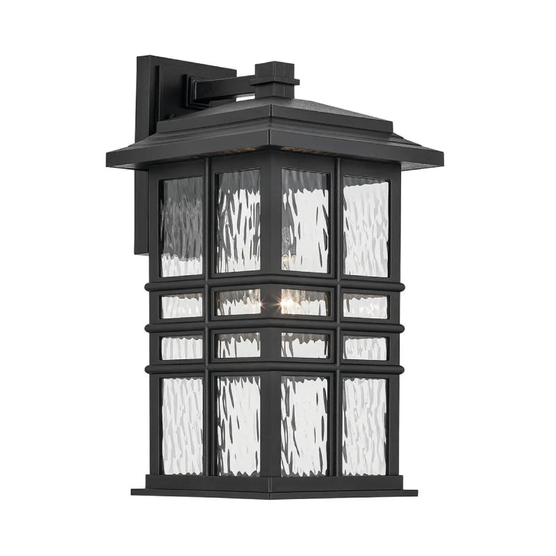 Kichler 49831 Beacon Square 1-lt 18" Tall Outdoor Wall Light - Textured Black