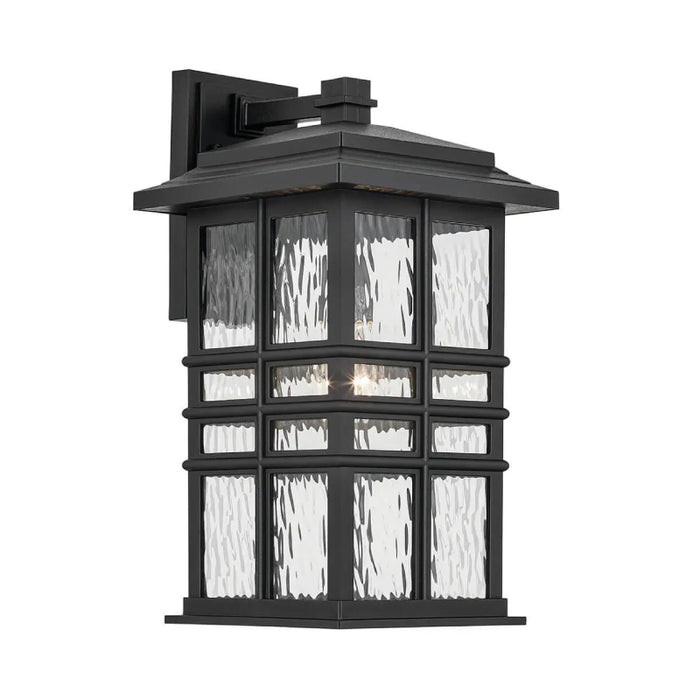 Kichler 49831 Beacon Square 1-lt 18" Tall Outdoor Wall Light - Textured Black