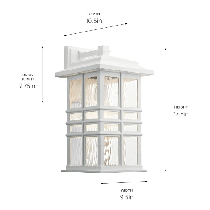 Kichler 49831 Beacon Square 1-lt 18" Tall Outdoor Wall Light