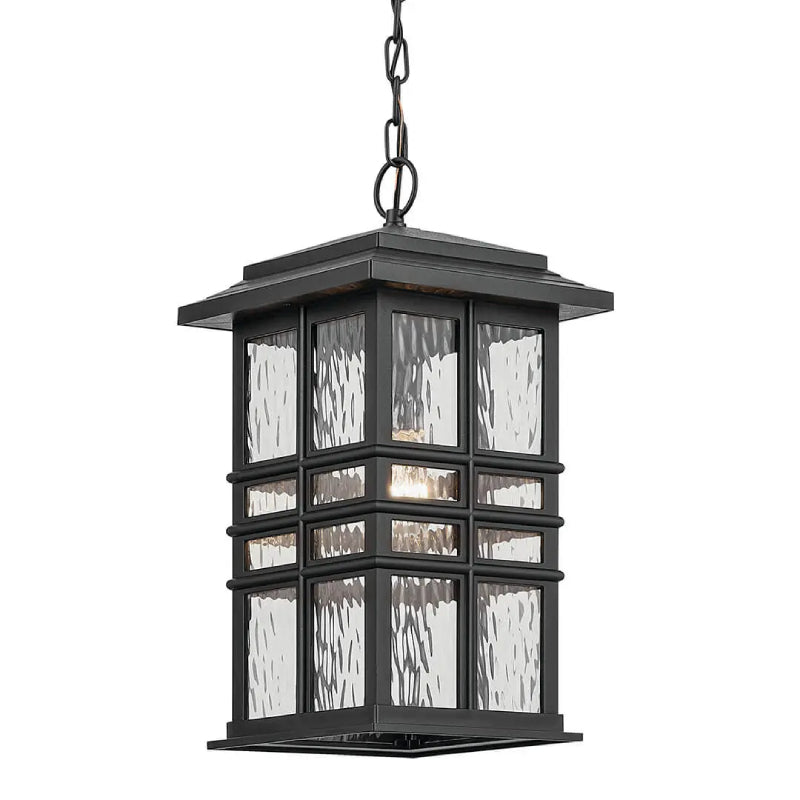Kichler 49833 Beacon Square 1-lt Outdoor Pendant - Textured Black