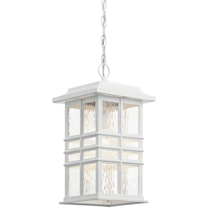 Kichler 49833 Beacon Square 1-lt Outdoor Pendant - Textured White