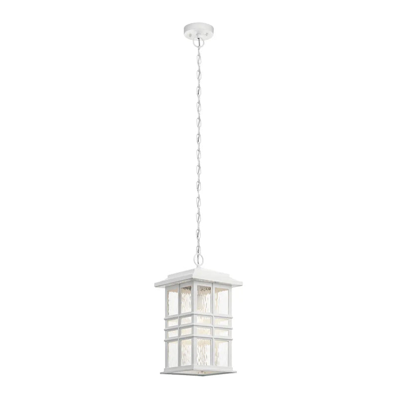 Kichler 49833 Beacon Square 1-lt Outdoor Pendant - Textured White