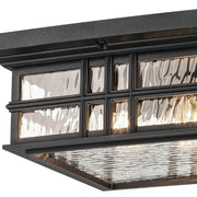 Kichler 49834 Beacon Square 2-lt 12" Outdoor Flush Mount - Textured Black
