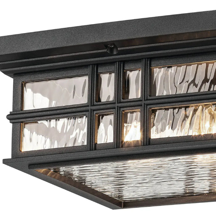 Kichler 49834 Beacon Square 2-lt 12" Outdoor Flush Mount - Textured Black