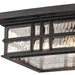 Kichler 49834 Beacon Square 2-lt 12" Outdoor Flush Mount - Textured Black