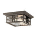 Kichler 49834 Beacon Square 2-lt 12" Outdoor Flush Mount - Olde Bronze