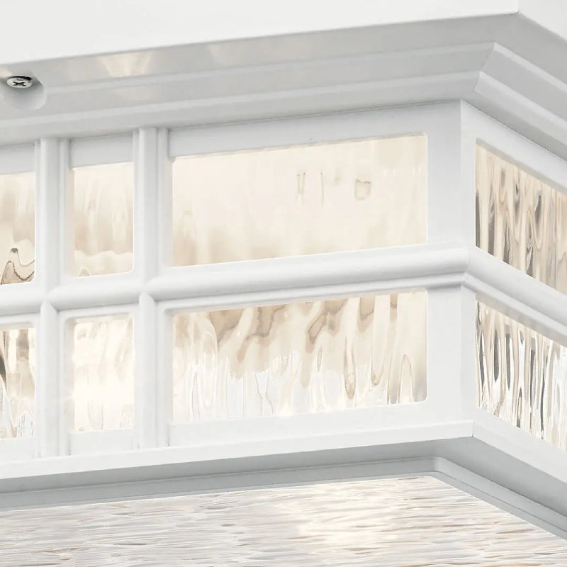 Kichler 49834 Beacon Square 2-lt 12" Outdoor Flush Mount - White