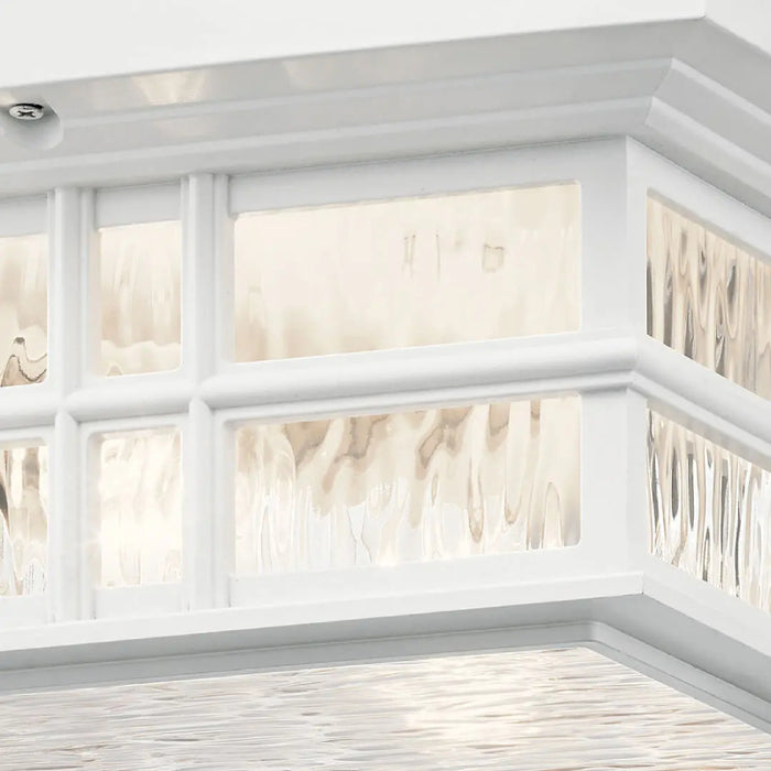 Kichler 49834 Beacon Square 2-lt 12" Outdoor Flush Mount - White