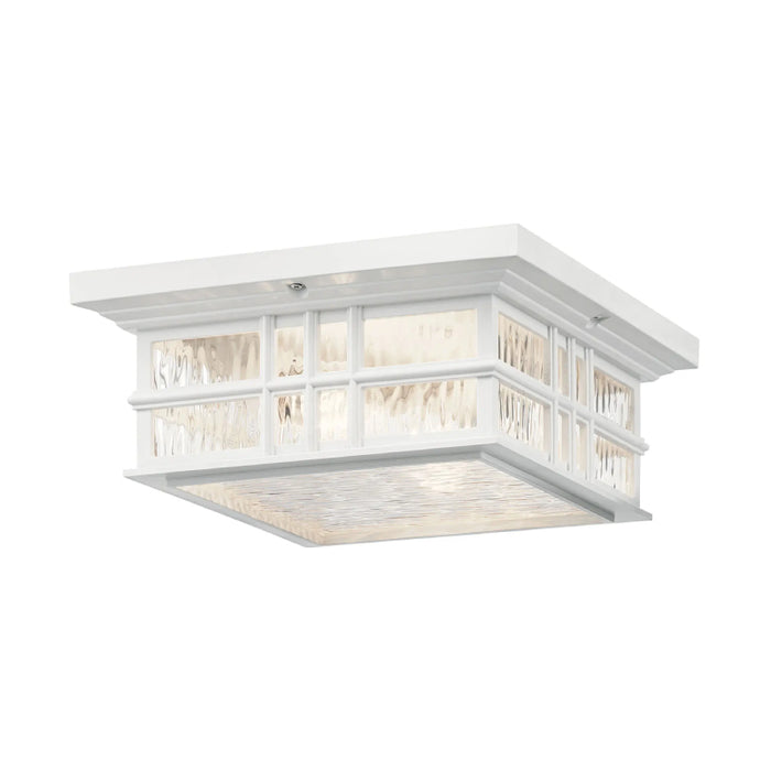 Kichler 49834 Beacon Square 2-lt 12" Outdoor Flush Mount - White