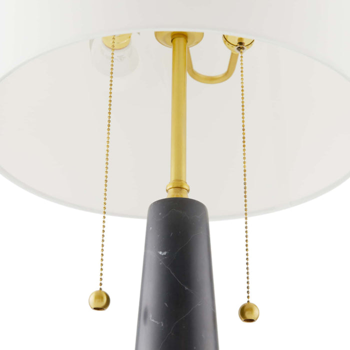 Arteriors Sidney 2-lt 34" Tall Table Lamp - Black Marble