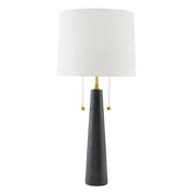 Arteriors Sidney 2-lt 34" Tall Table Lamp - Black Marble