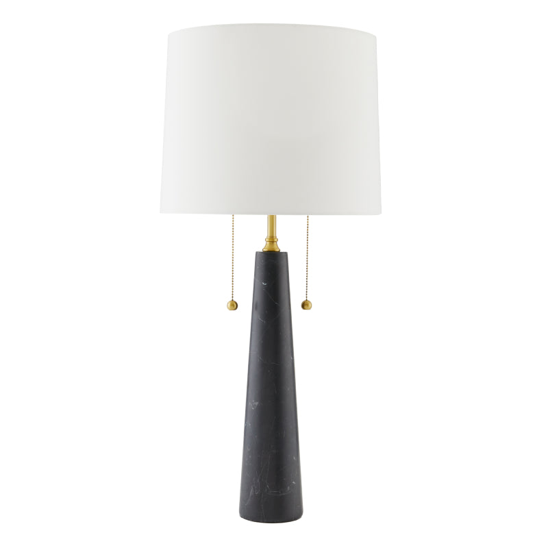 Arteriors Sidney 2-lt 34" Tall Table Lamp - Black Marble