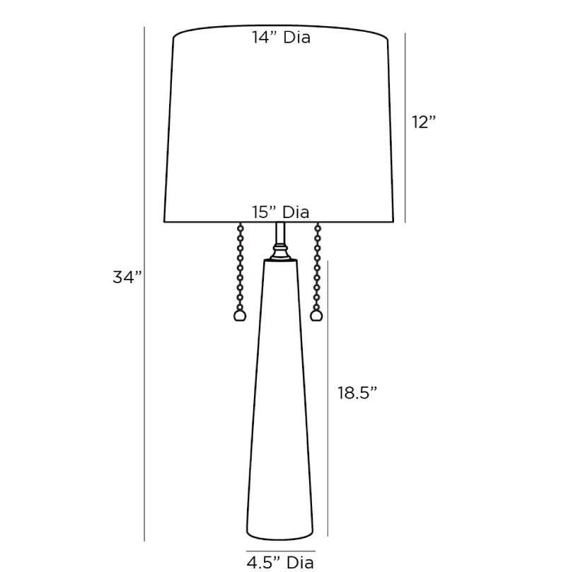 Arteriors Sidney 2-lt 34" Tall Table Lamp