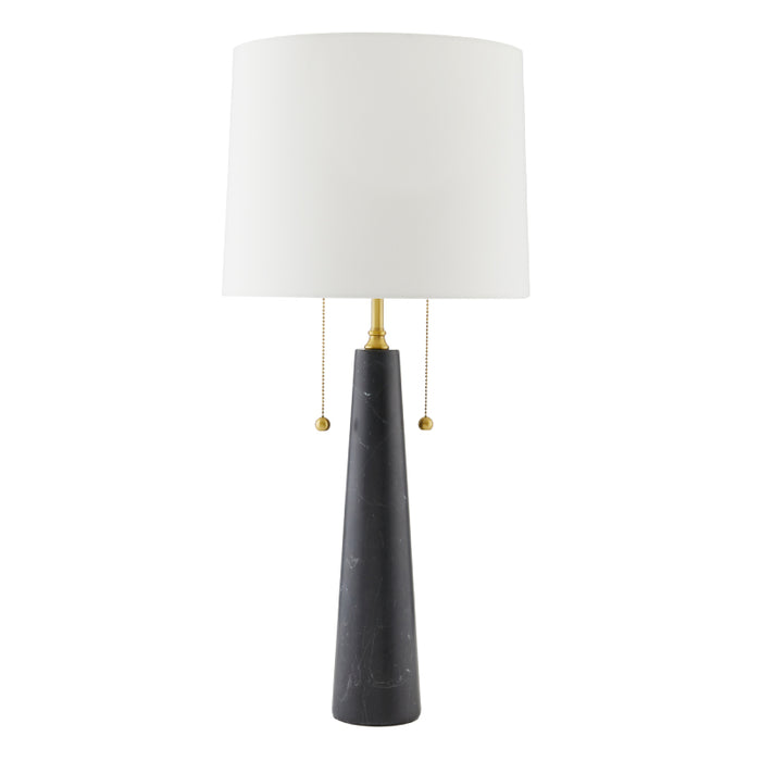 Arteriors Sidney 2-lt 34" Tall Table Lamp - Black Marble