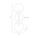 Arteriors Polaris 49961 2-lt 17" Tall Wall Sconce