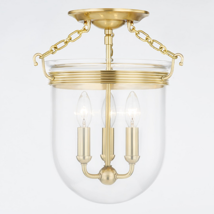 Hudson Valley MDS1600 Rousham 3-lt 13" Semi Flush
