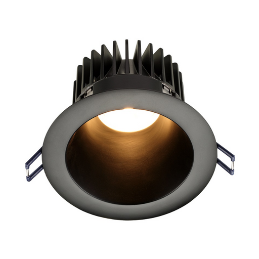 Lotus LD4R-HO 4" 18W LED Round Deep Regressed Plenum Rated Downlight, 15° Beam Angle - Black/Black
