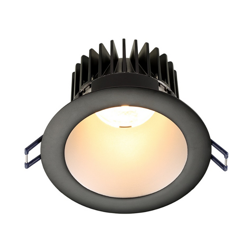 Lotus LD4R-HO 4" 18W LED Round Deep Regressed Plenum Rated Downlight, 30° Beam Angle - Silver/Black