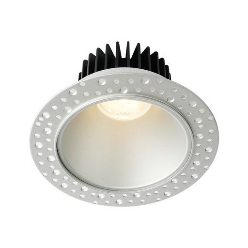 Lotus LD4R-IT 4" 15W LED Round Deep Regressed Plenum Rated Trimless Downlight, 120V - Silver