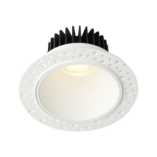 Lotus LD4R-HO-IT 4" 18W LED Round Deep Regressed Plenum Rated Trimless Downlight, Dim to Warm 3000-1800K, 120V - White