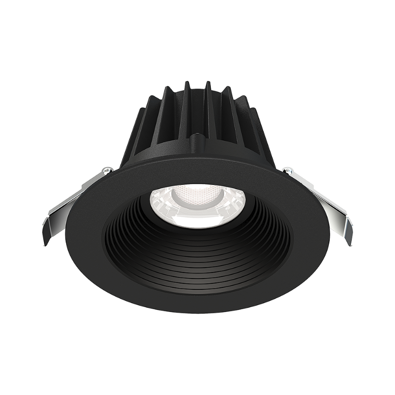 Lotus JXL-COB04-R15W 4" 15W LED Round Economy Recessed Downlight, 5CCT Selectable - Baffle Black/Black