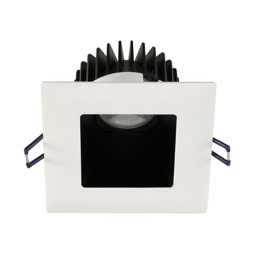 Lotus LD4S 4" 15W LED Square Deep Regressed Plenum Rated Downlight, Dim to Warm 3000-1800K - Black/White