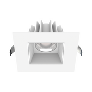 Lotus JXL-COB04-S15W 4" 15W LED Square Economy Recessed Downlight, 5CCT Selectable - Baffle White/White
