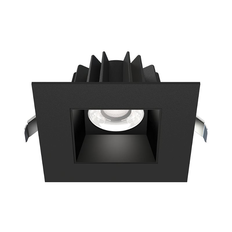 Lotus JXL-COB04-S15W 4" 15W LED Square Economy Recessed Downlight, 5CCT Selectable - Smooth Black/Black